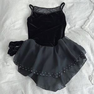 Black Figure Skating Competition Dress XS/S